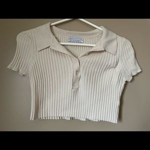 URBAN OUTFITTERS Cropped Polo Sweater Top